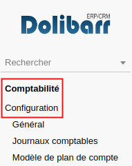 Configuration comptabilité Dolibarr