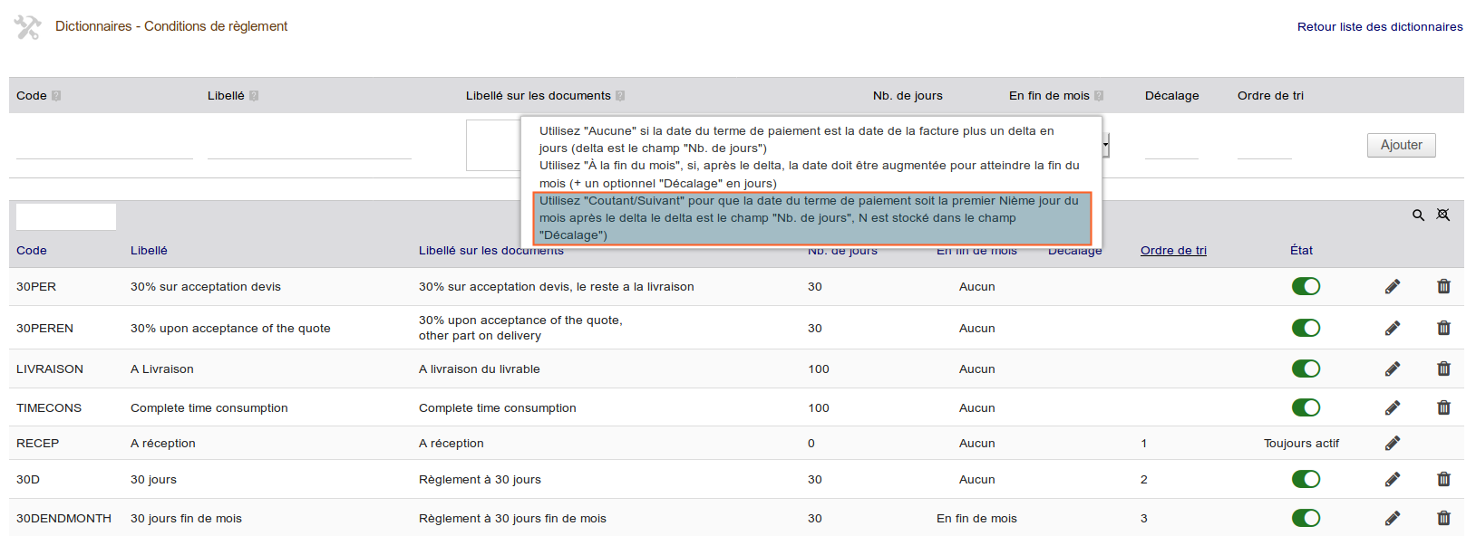 dictionnaire-condition-de-reglement