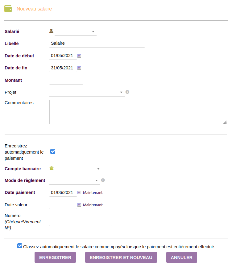 Nouveautés dolibarr 09-Paiement séparation