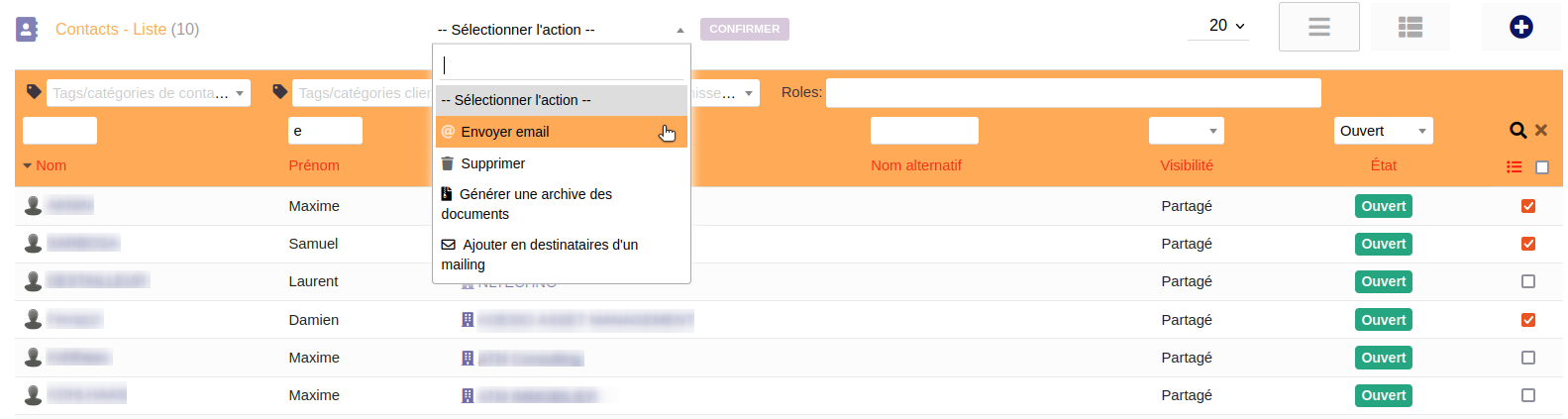 Email en masse