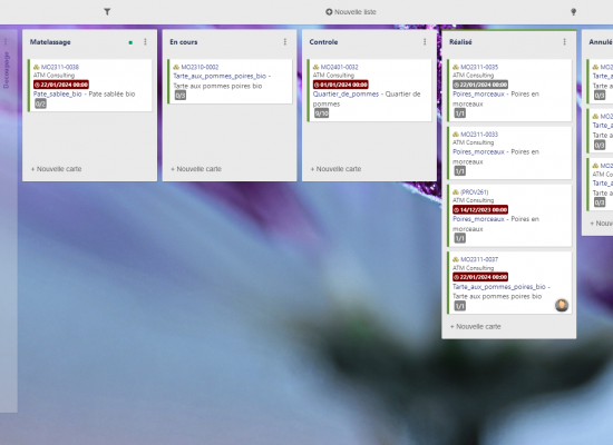 Kanban vue atelier