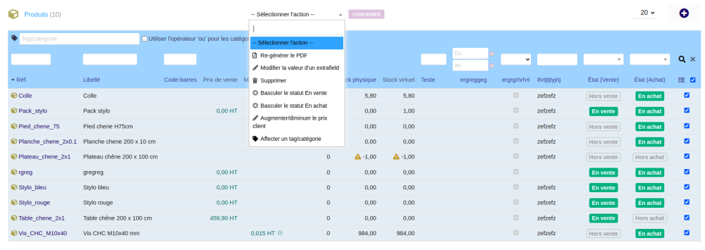 Augmentation de prix en masse